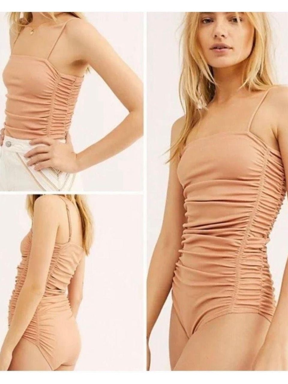 Free People Intimately On Your Side Rushed Bodysuit XS